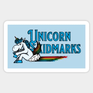 Unicorn Skidmarks and Rainbow (Blue) Magnet